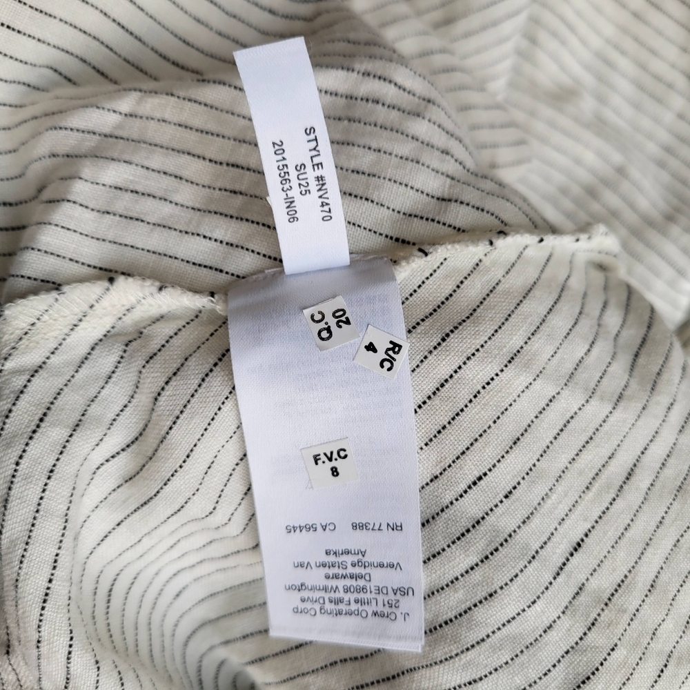 Madewell Striped Empire-Waist Midi Dress in 100% Linen NV470 Size M - Picture 10 of 10